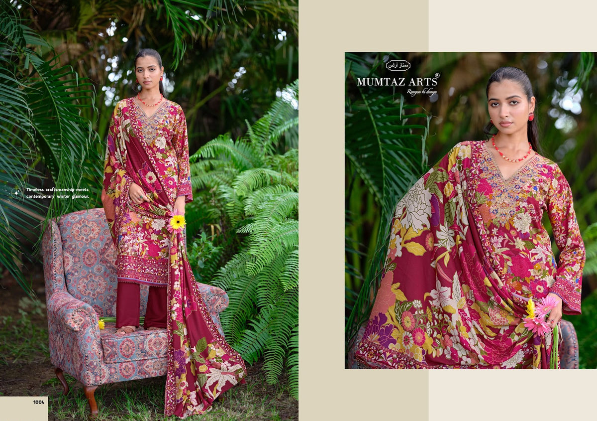 Miraaj Mumtaz Arts Viscose Pashmina Suits Supplier India