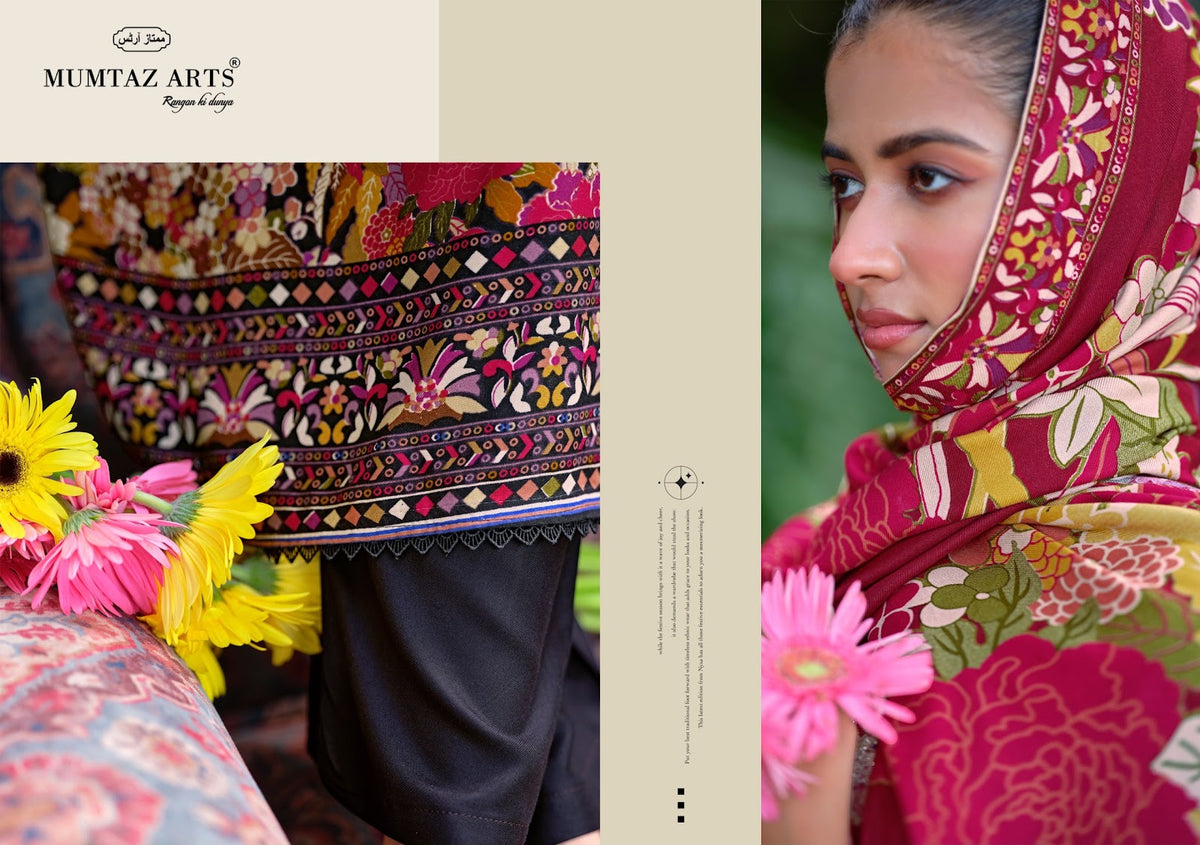Miraaj Mumtaz Arts Viscose Pashmina Suits Supplier India