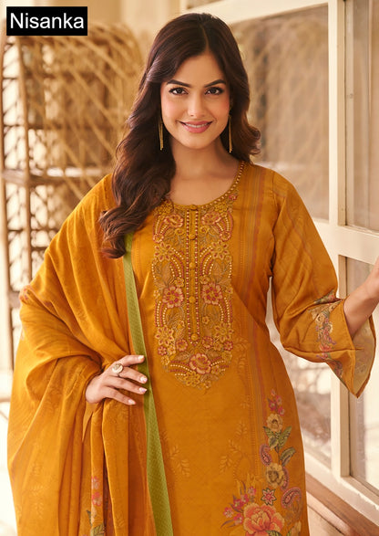 Miraal Nisanka Lawn Karachi Salwar Suits Wholesaler Ahmedabad