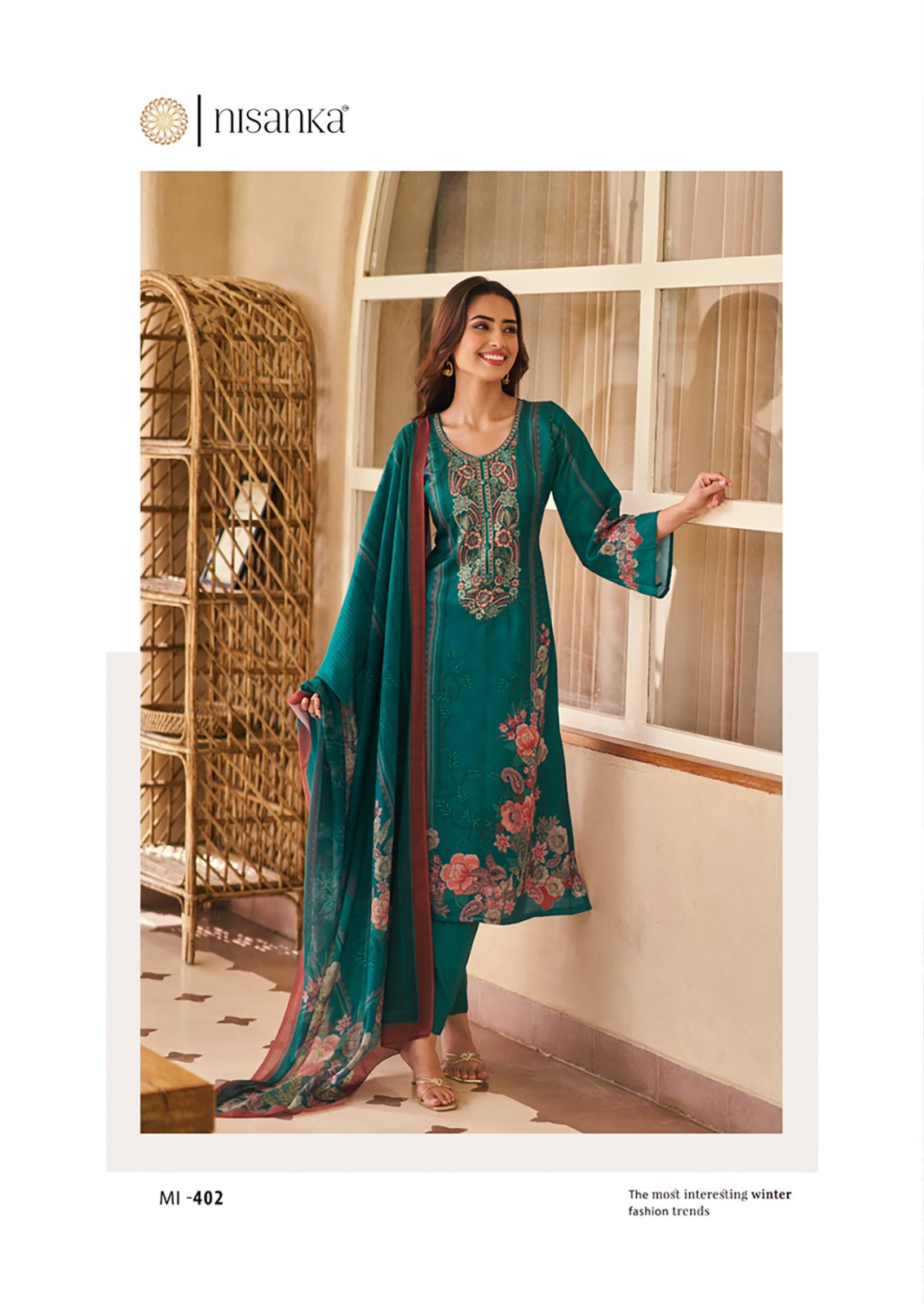Miraal Nisanka Lawn Karachi Salwar Suits Wholesaler Ahmedabad