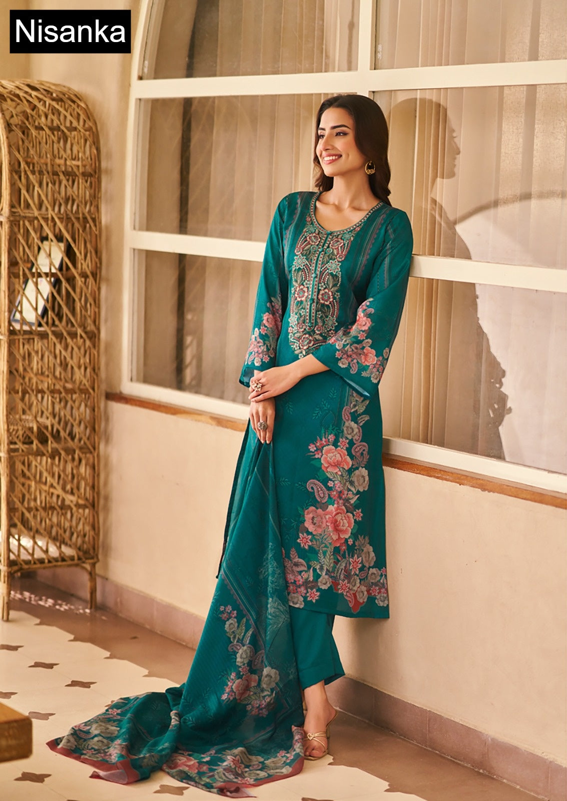 Miraal Nisanka Lawn Karachi Salwar Suits Wholesaler Ahmedabad