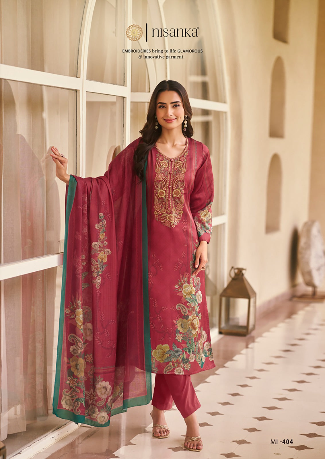 Miraal Nisanka Lawn Karachi Salwar Suits Wholesaler Ahmedabad