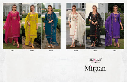 Miraan Vol 3 Dhoti Style Lily Lali Viscose Silk Readymade Suits Supplier Ahmedabad