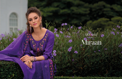 Miraan Vol 3 Dhoti Style Lily Lali Viscose Silk Readymade Suits Supplier Ahmedabad