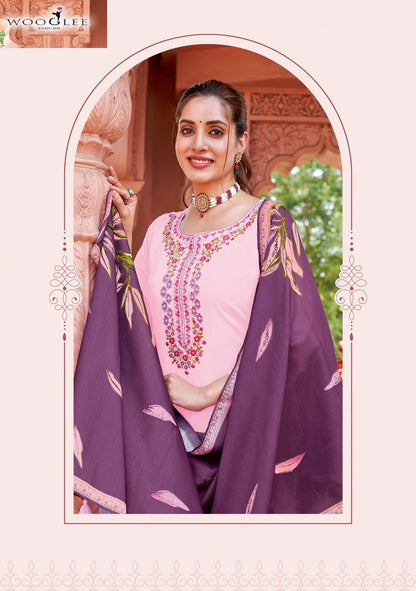 Miraan Wooglee Rayon Readymade Plazzo Style Suits Wholesale