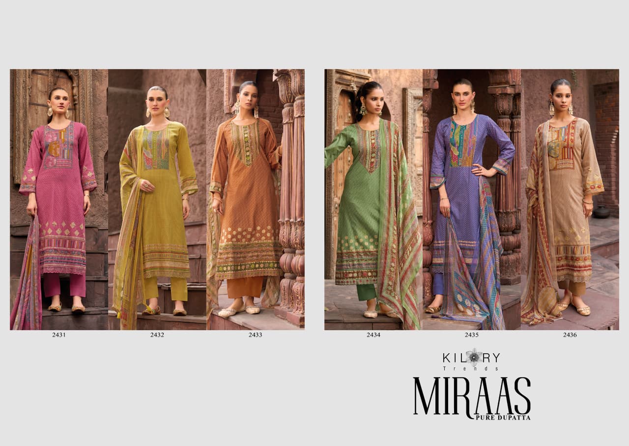 Miraas Kilory Lawn Cotton Pant Style Suits Supplier India