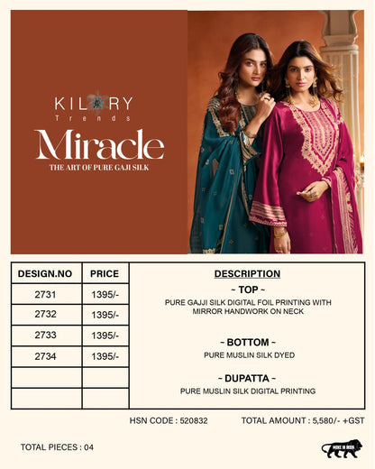 Miracle Kilory Gaji Silk Pant Style Suits Wholesale