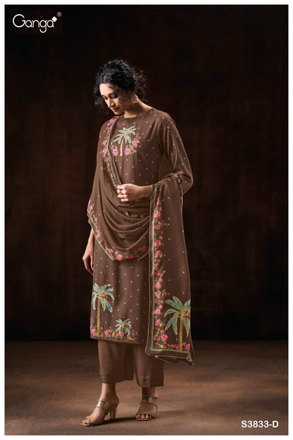 Miraelle 3833 Ganga Pashmina Suits Wholesaler Gujarat