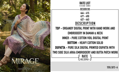 Mirage Tm Organdy Pant Style Suits Exporter