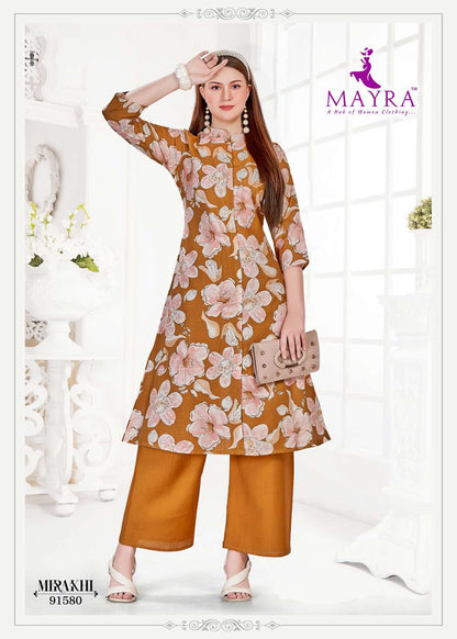 Mirakhi Mayra Vertican Kurti Pant Set Supplier Gujarat