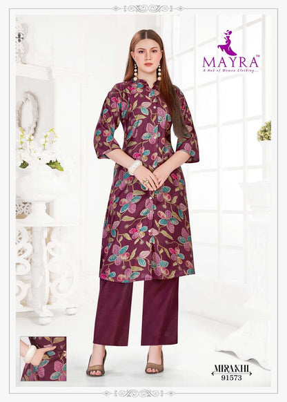 Mirakhi Mayra Vertican Kurti Pant Set Supplier Gujarat