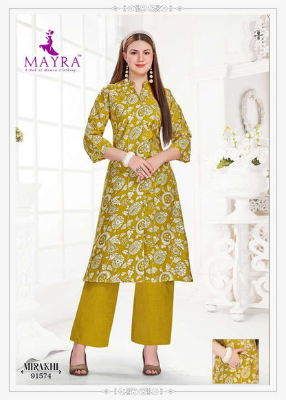 Mirakhi Mayra Vertican Kurti Pant Set Supplier Gujarat