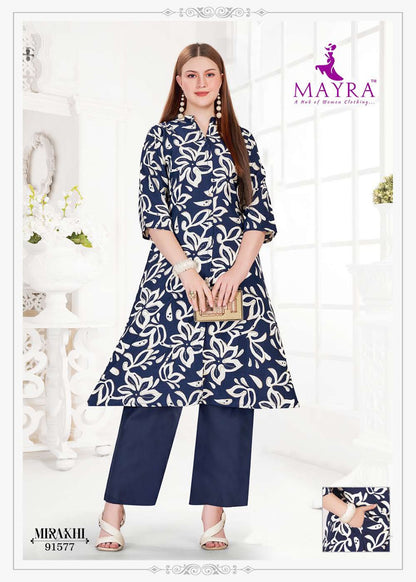 Mirakhi Mayra Vertican Kurti Pant Set Supplier Gujarat