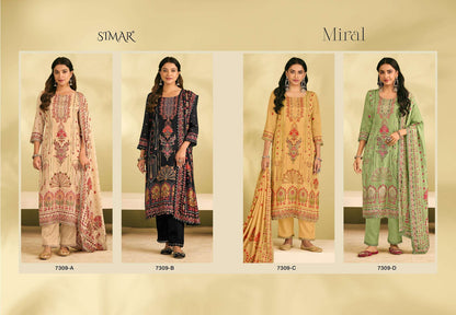 Miral Simar Viscose Muslin Pant Style Suits Wholesale Price