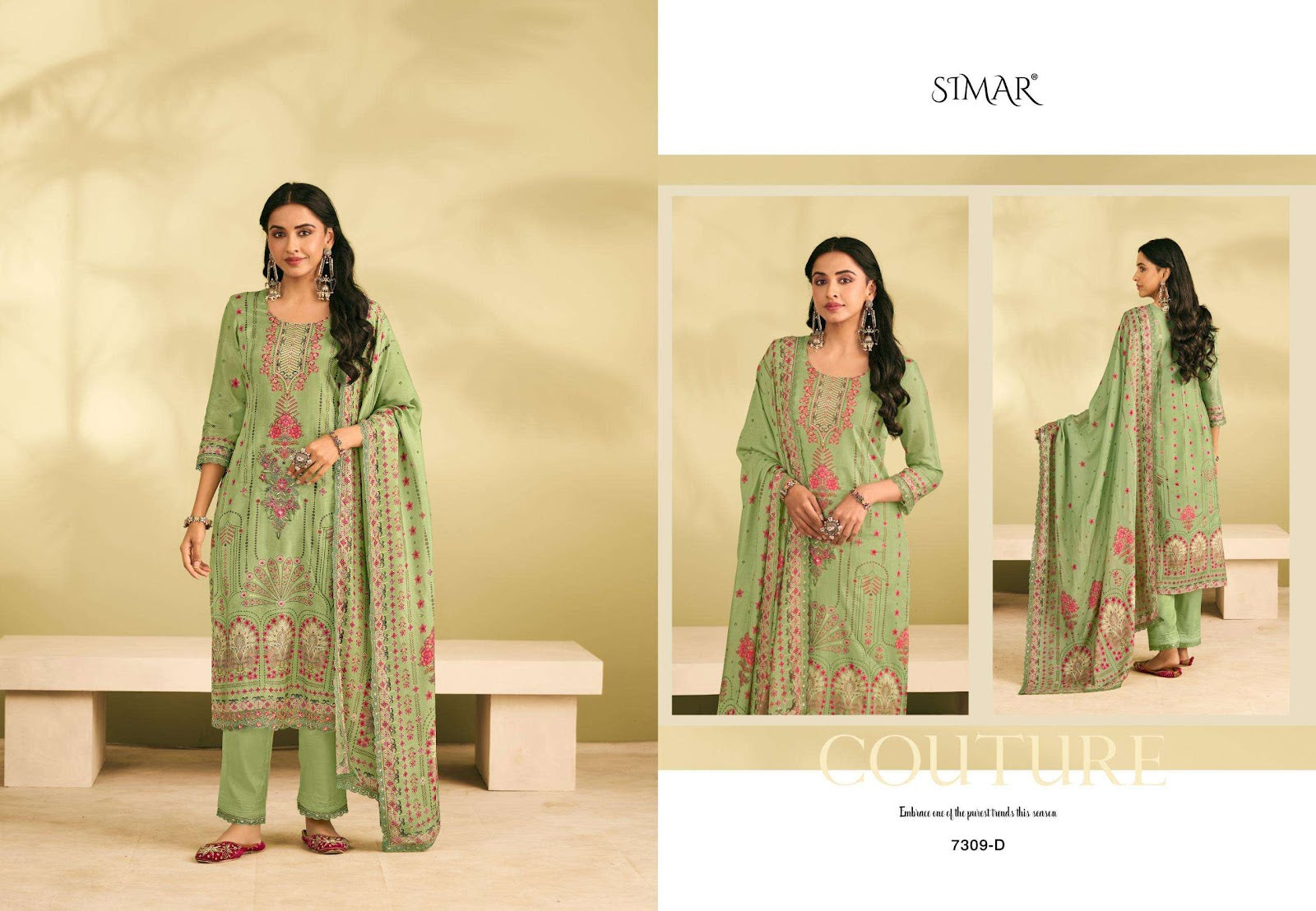 Miral Simar Viscose Muslin Pant Style Suits Wholesale Price