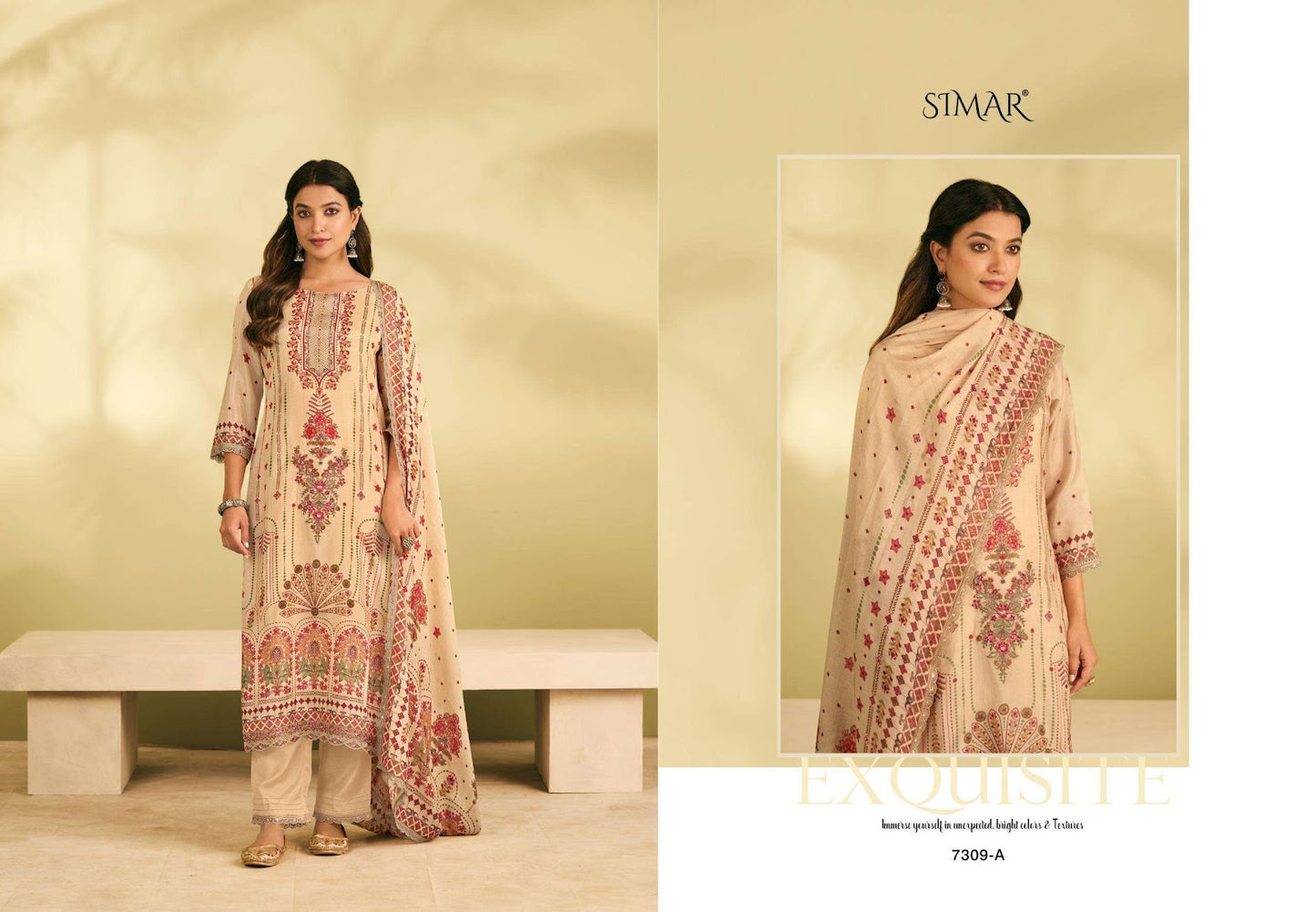 Miral Simar Viscose Muslin Pant Style Suits Wholesale Price