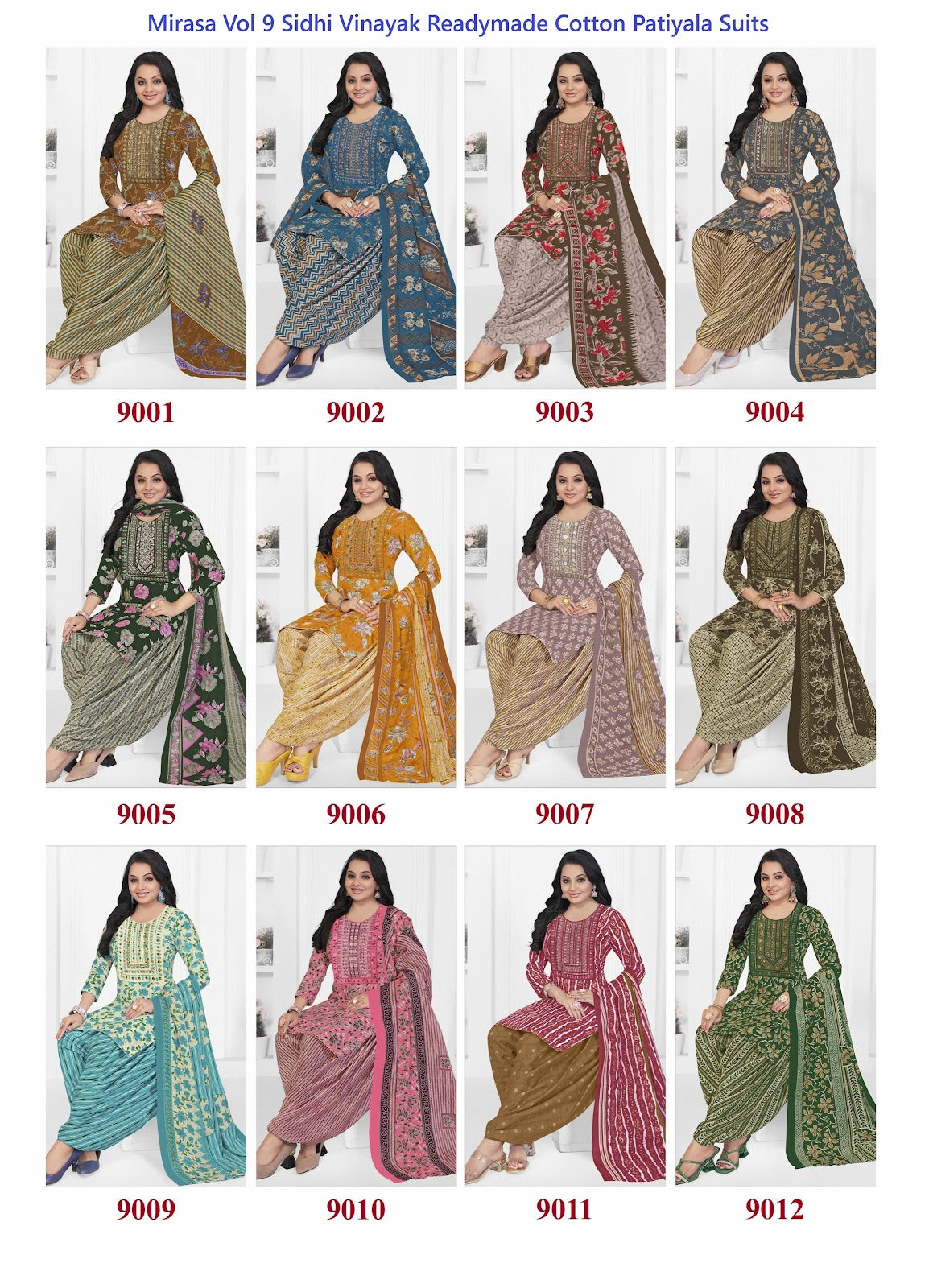 Mirasa Vol 9 Sidhi Vinayak Micro Readymade Cotton Patiyala Suits Manufacturer Gujarat