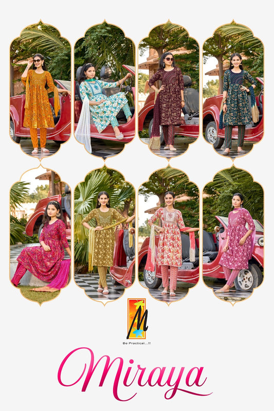 Miraya Master Capsule Foil Girls Readymade Pant Suits Wholesale Rate