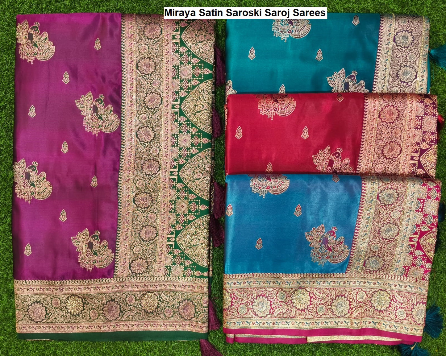 Miraya Satin Saroski Saroj Sarees Exporter Gujarat