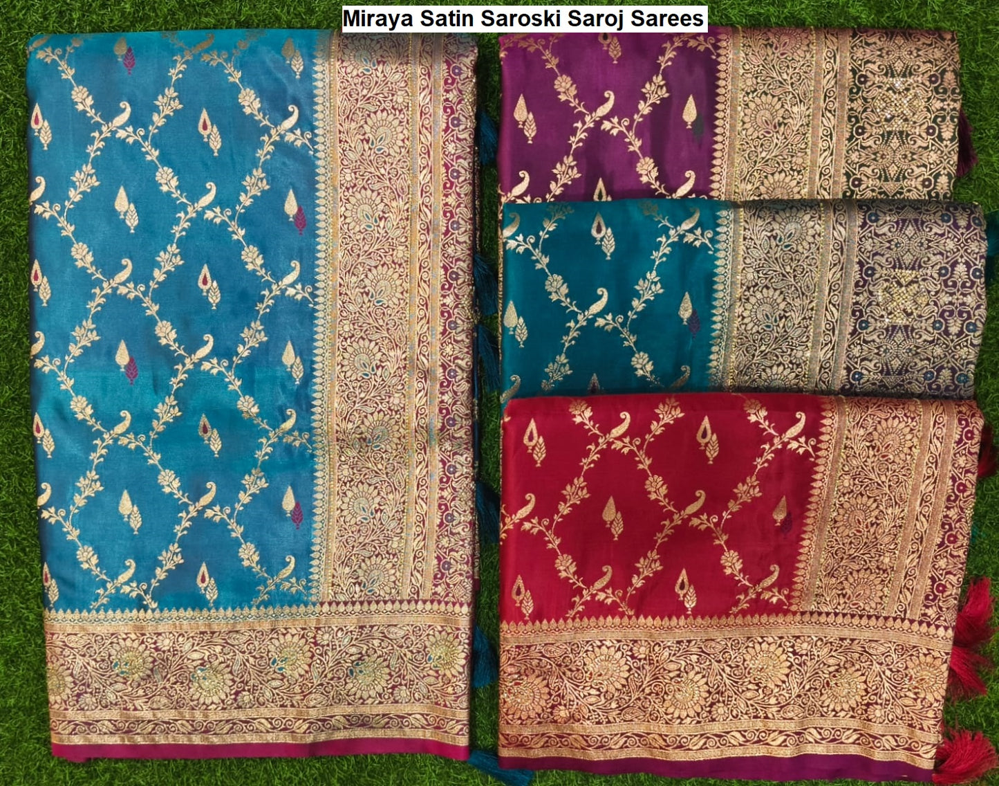 Miraya Satin Saroski Saroj Sarees Exporter Gujarat