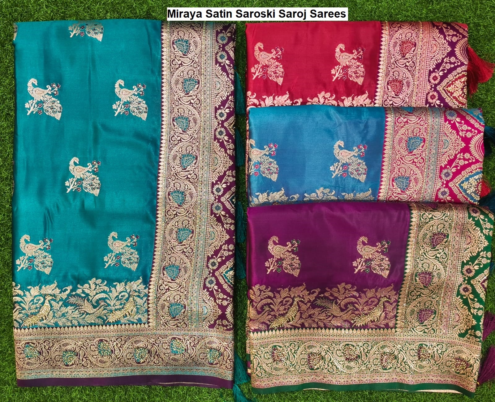 Miraya Satin Saroski Saroj Sarees Exporter Gujarat