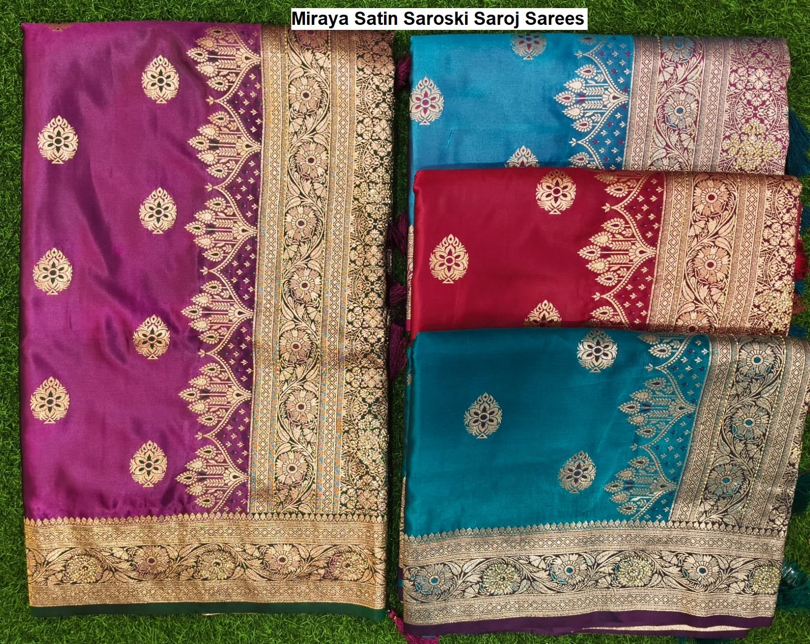 Miraya Satin Saroski Saroj Sarees Exporter Gujarat