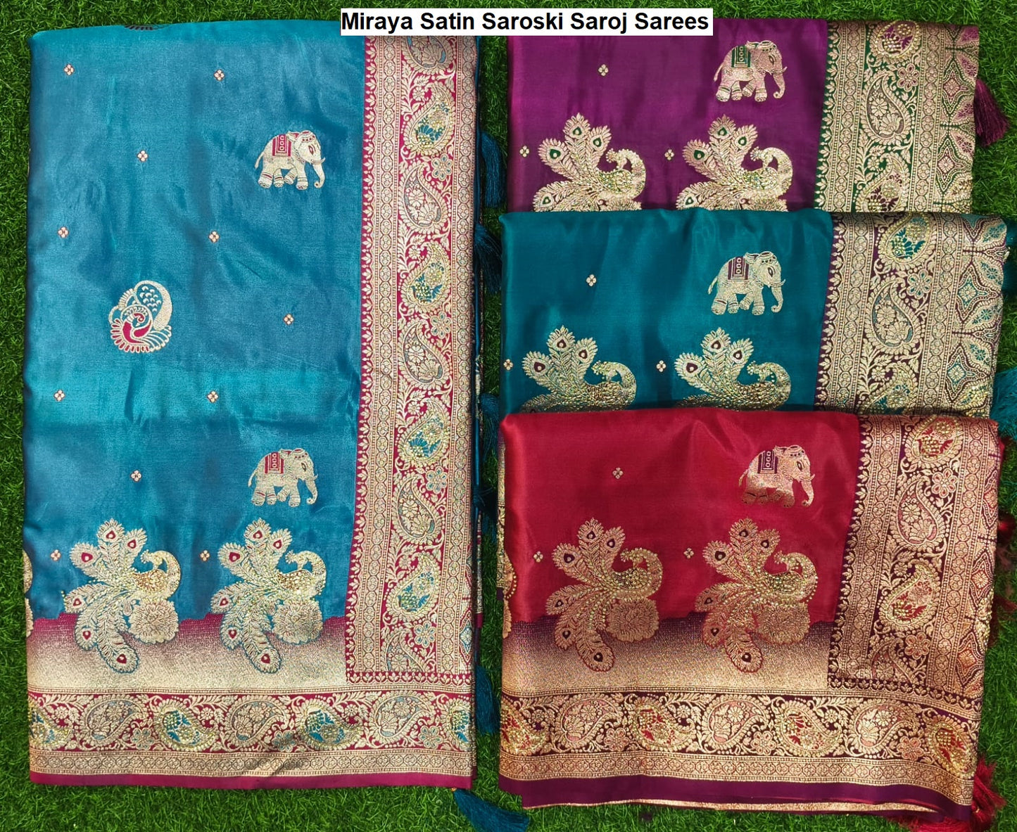 Miraya Satin Saroski Saroj Sarees Exporter Gujarat