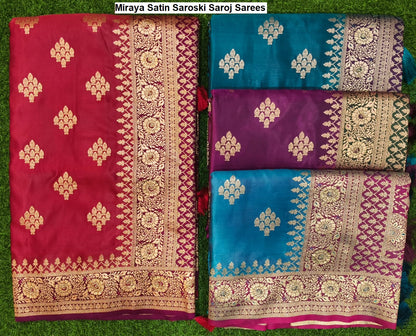 Miraya Satin Saroski Saroj Sarees Exporter Gujarat