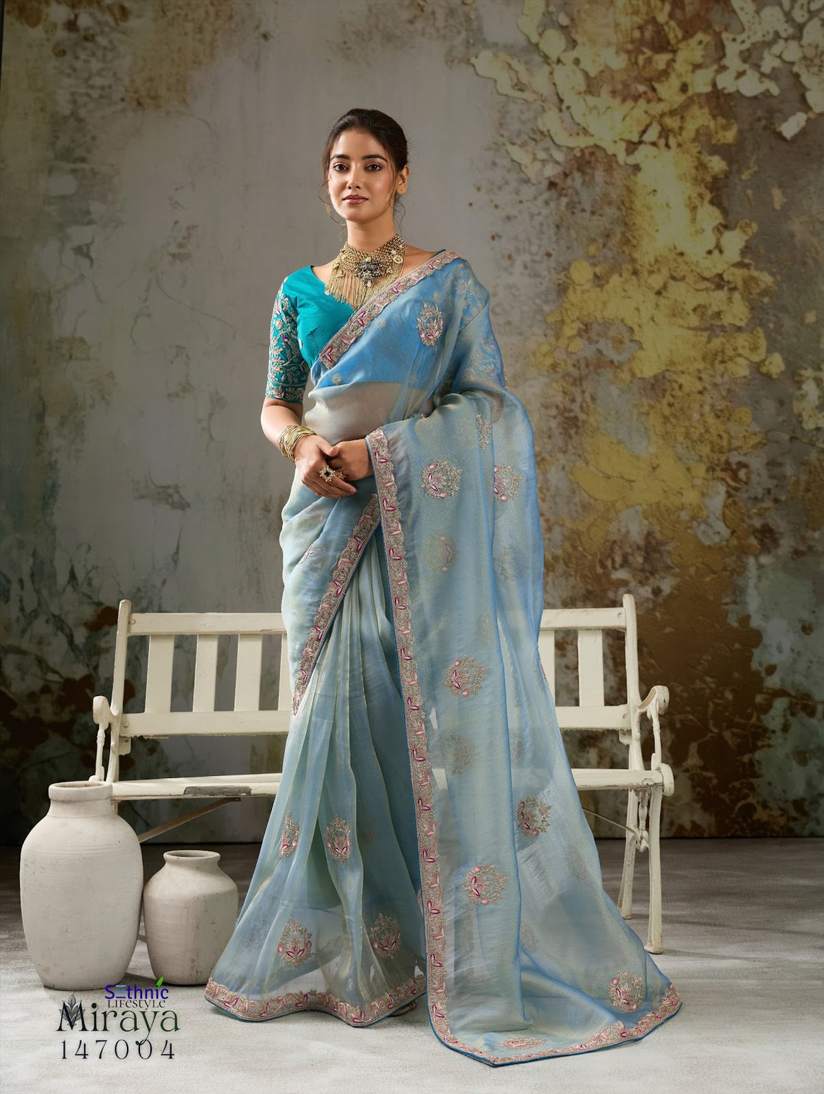 Miraya Sethnic Tissue Sarees Manufacturer Gujarat