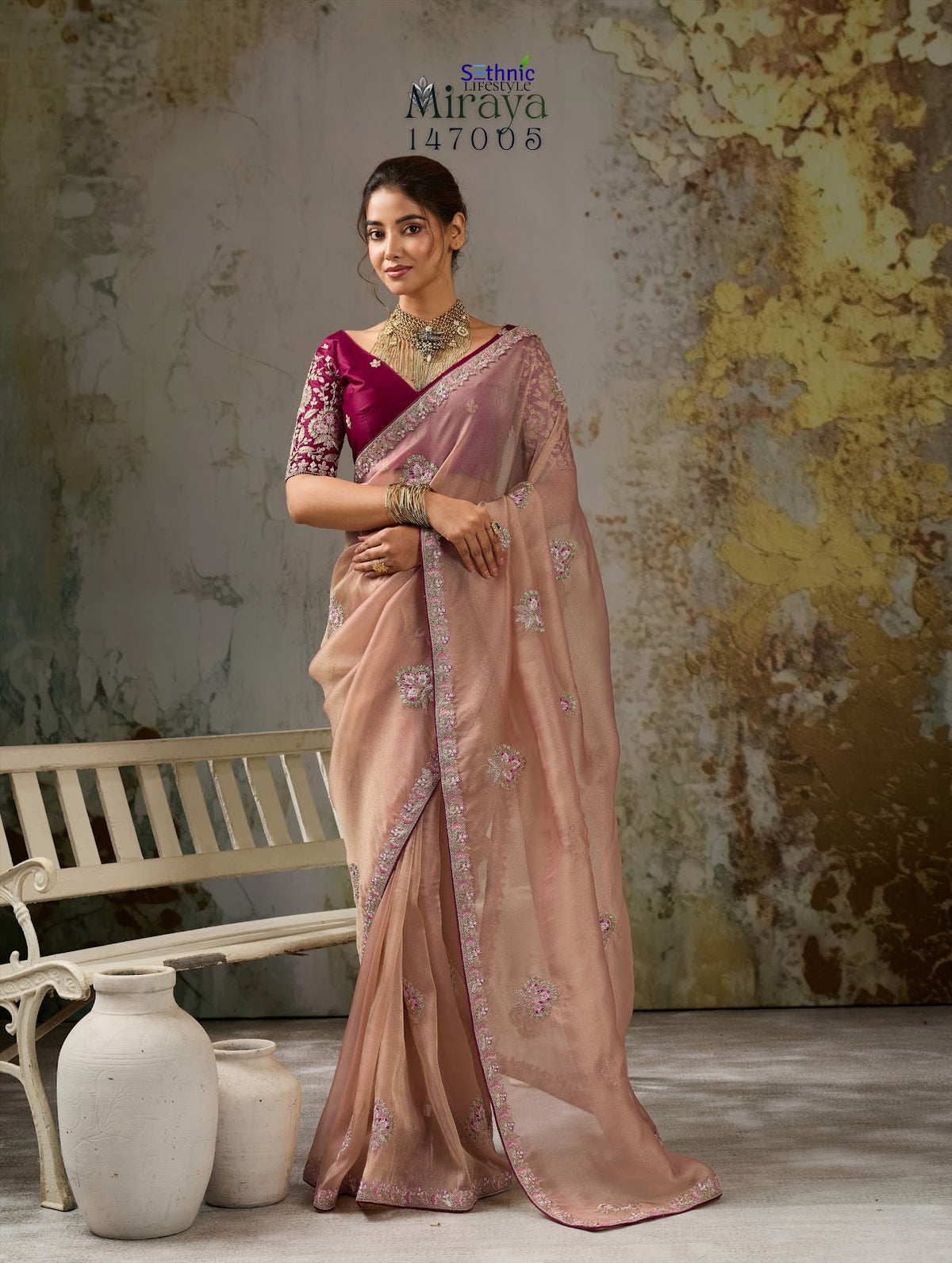 Miraya Sethnic Tissue Sarees Manufacturer Gujarat