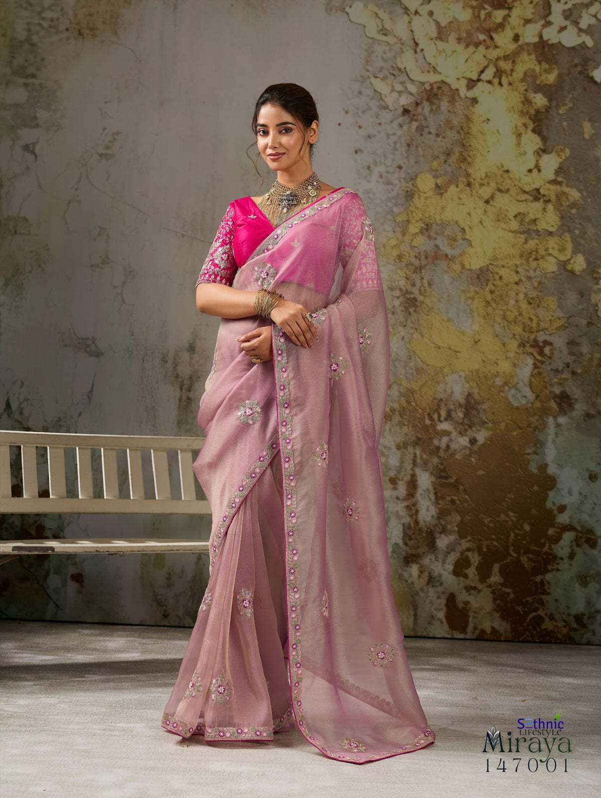Miraya Sethnic Tissue Sarees Manufacturer Gujarat