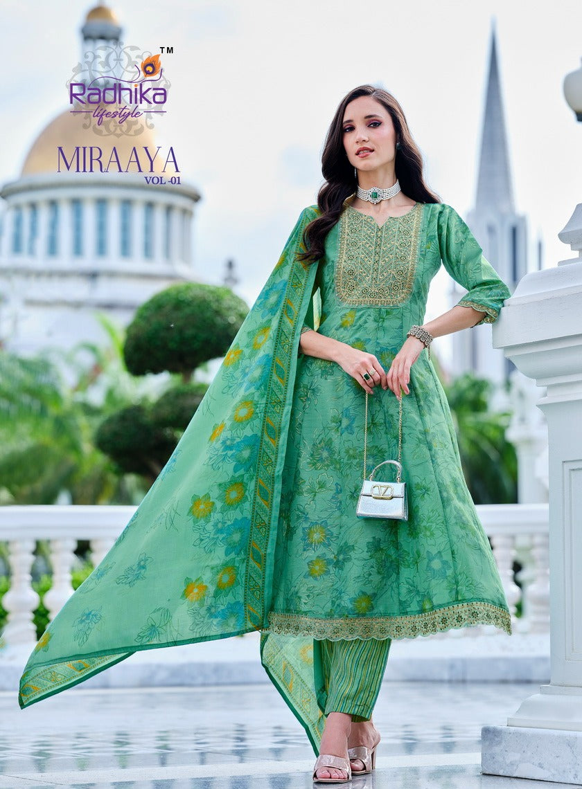 Miraaya Vol 1 Radhika Lifestyle Simmer Readymade Anarkali Suits Exporter Ahmedabad