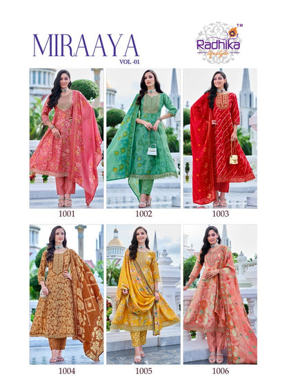 Miraaya Vol 1 Radhika Lifestyle Simmer Readymade Anarkali Suits Exporter Ahmedabad