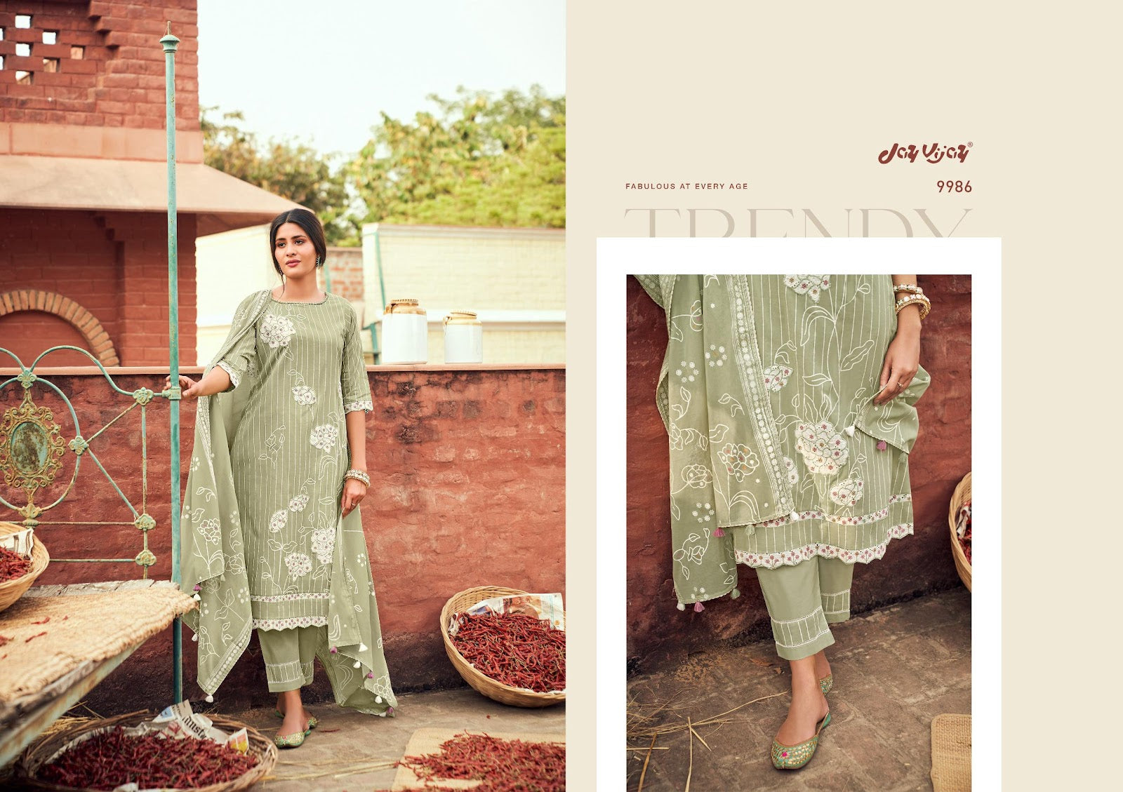 Mirch Masala Jay Vijay Cotton Pant Style Suits Supplier India