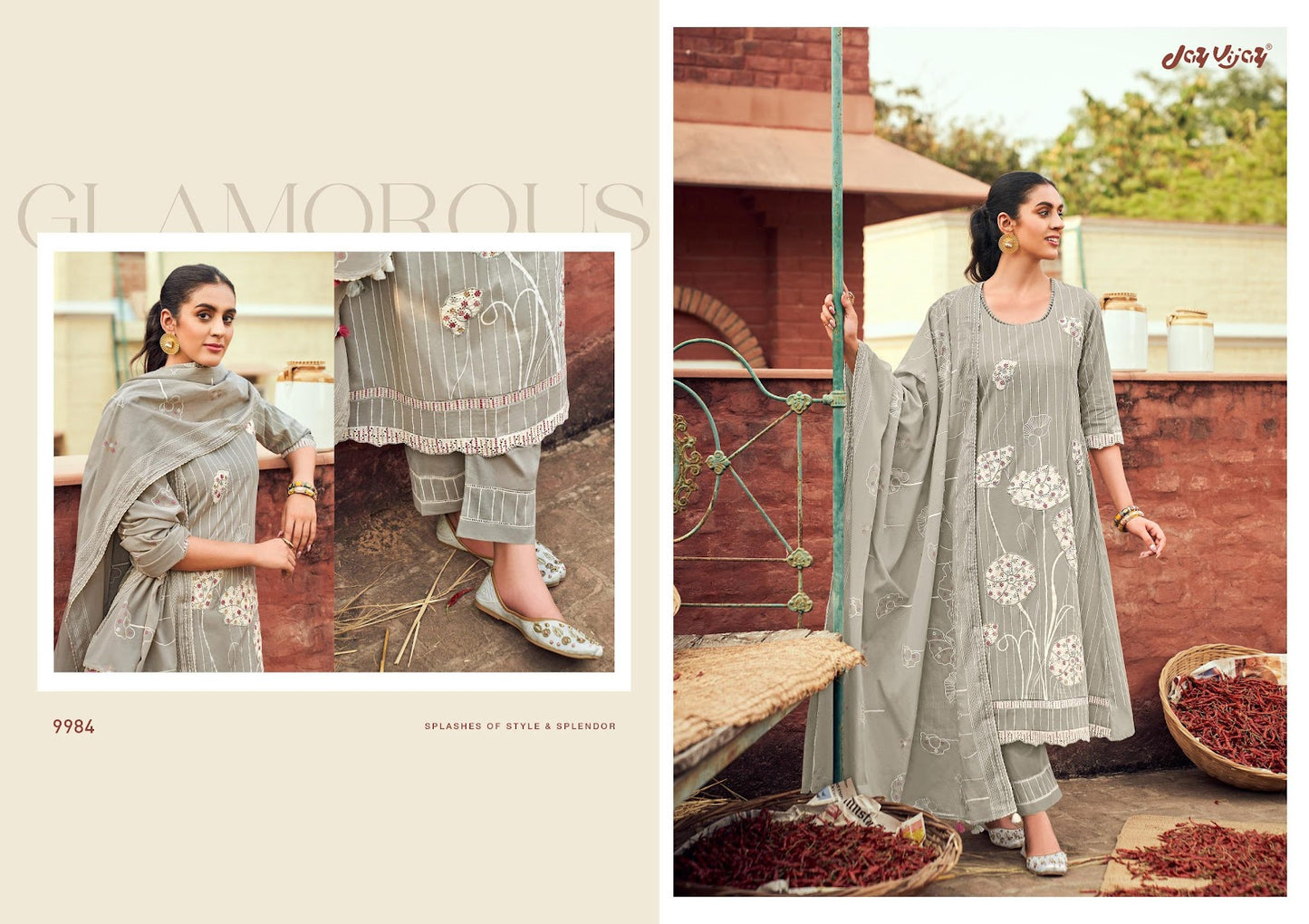 Mirch Masala Jay Vijay Cotton Pant Style Suits Supplier India