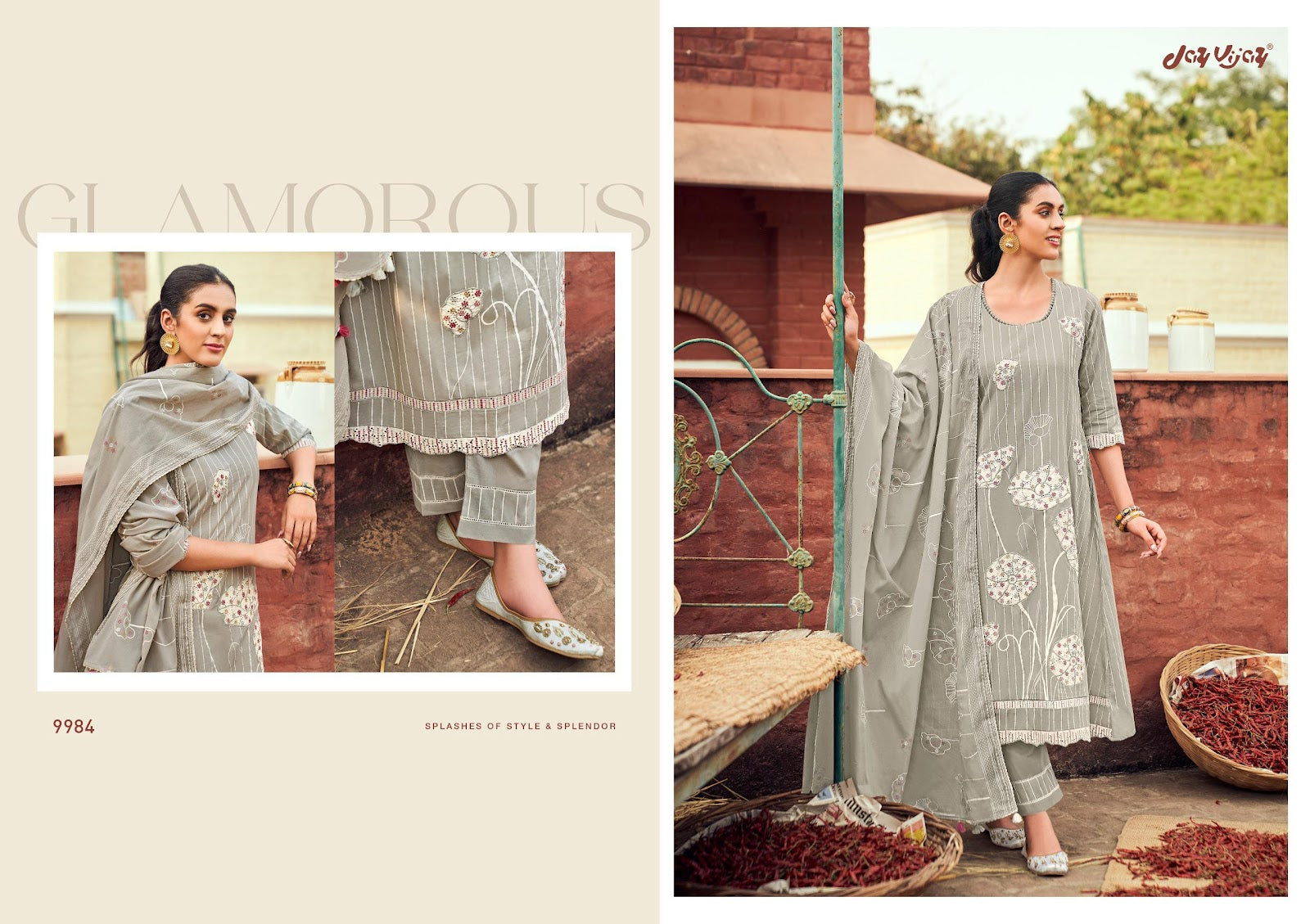 Mirch Masala Jay Vijay Cotton Pant Style Suits Supplier India