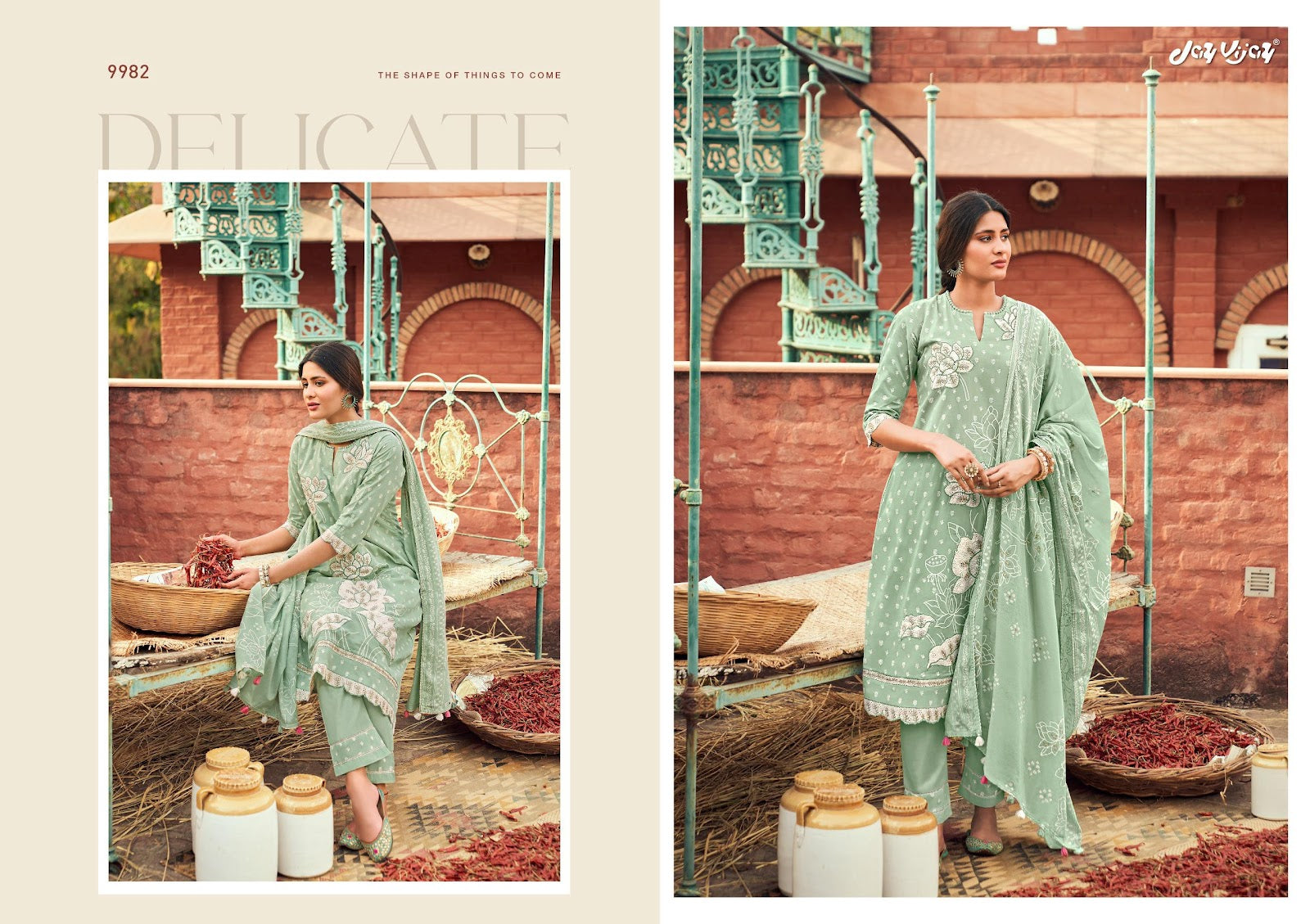 Mirch Masala Jay Vijay Cotton Pant Style Suits Supplier India