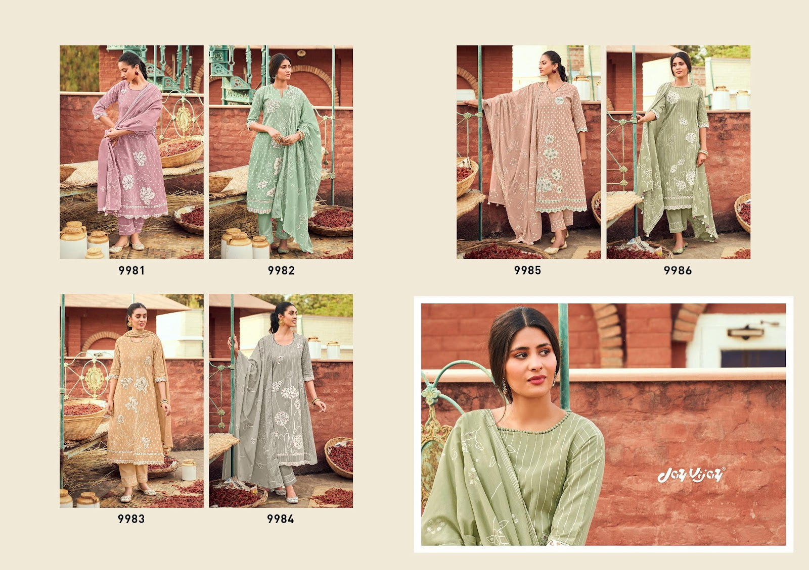 Mirch Masala Jay Vijay Cotton Pant Style Suits Supplier India