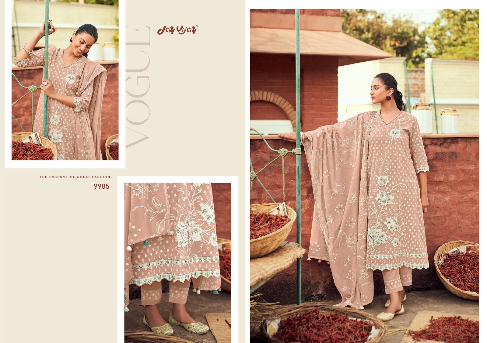 Mirch Masala Jay Vijay Cotton Pant Style Suits Supplier India