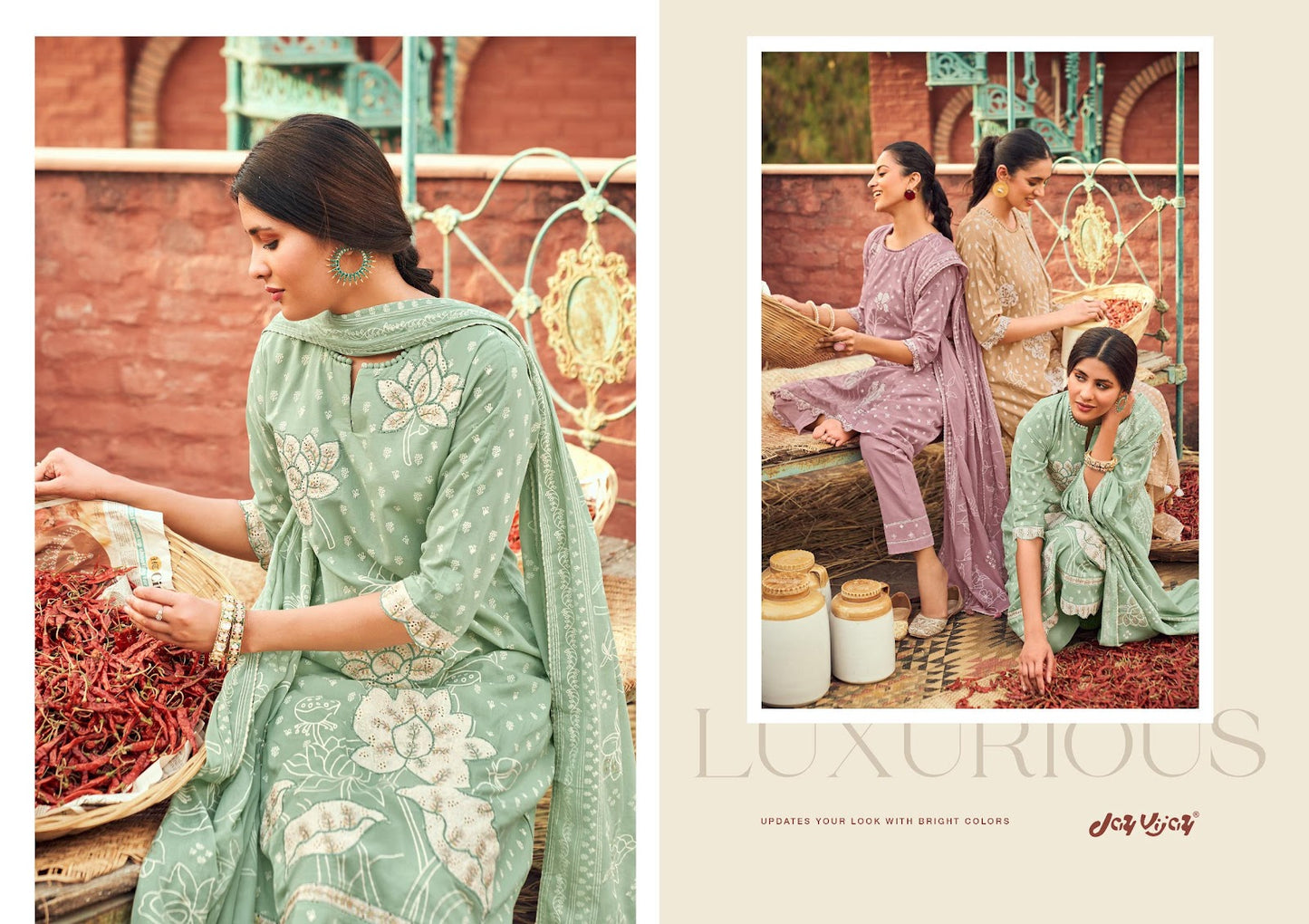 Mirch Masala Jay Vijay Cotton Pant Style Suits Supplier India