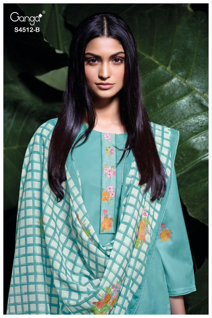 Mirel 4512 Ganga Cotton Plazzo Style Suits Wholesaler Ahmedabad