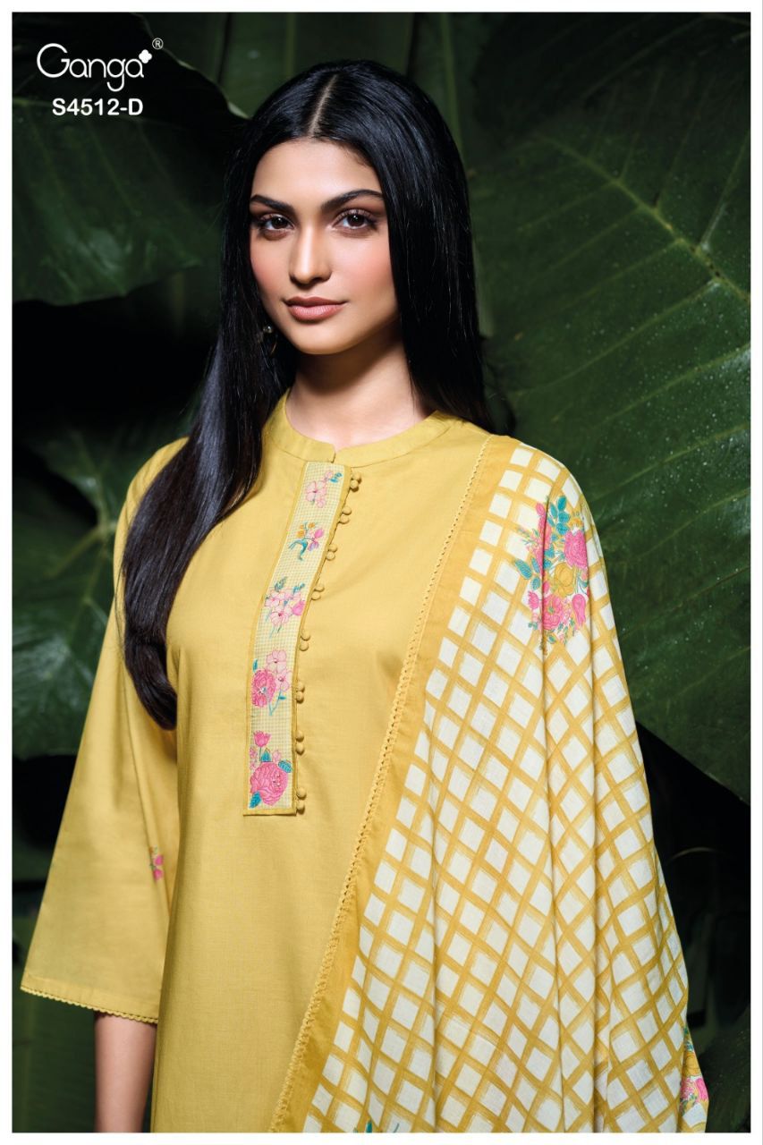 Mirel 4512 Ganga Cotton Plazzo Style Suits Wholesaler Ahmedabad