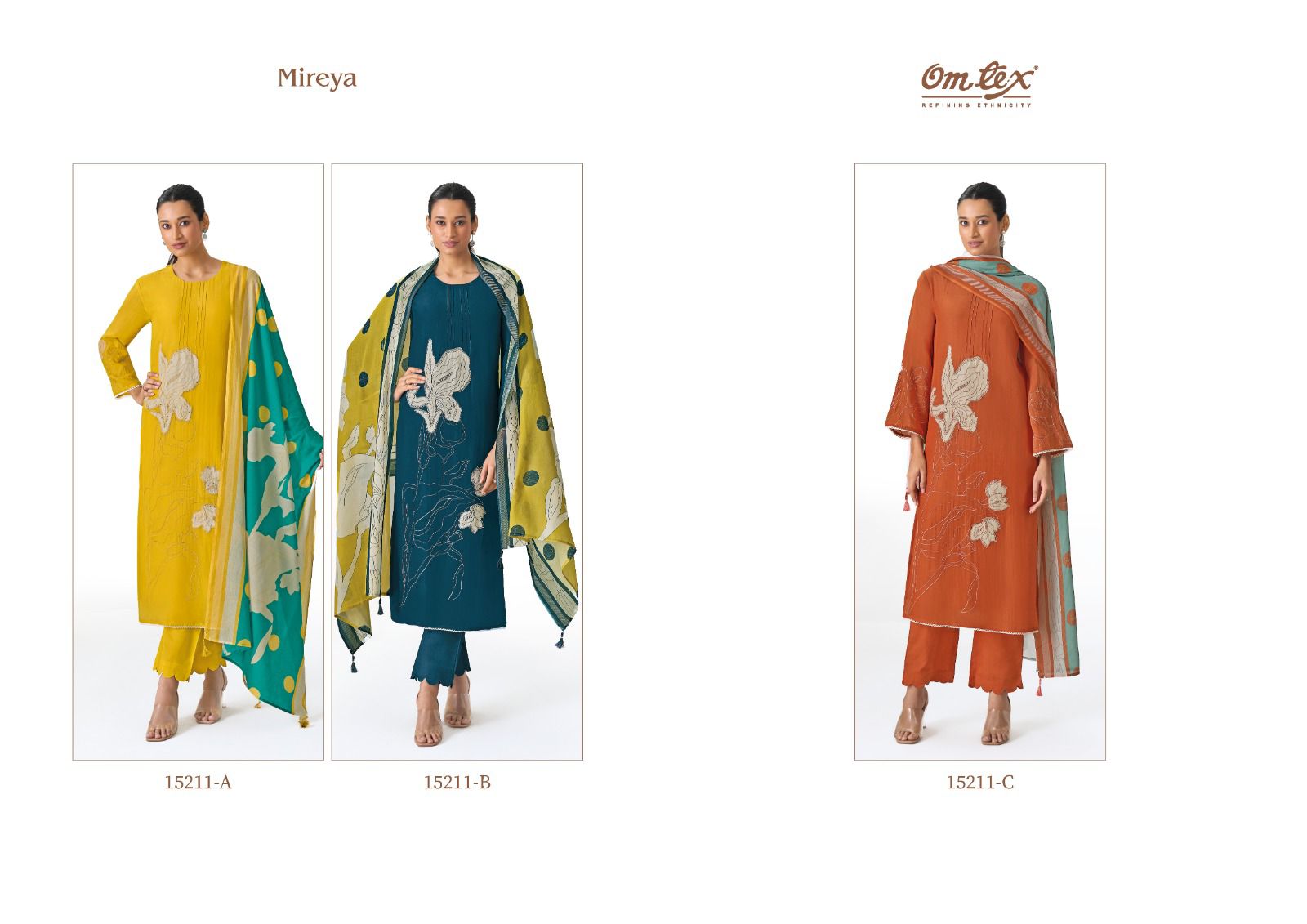 Mireya Omtex Mal Chanderi Pant Style Suits Wholesaler India