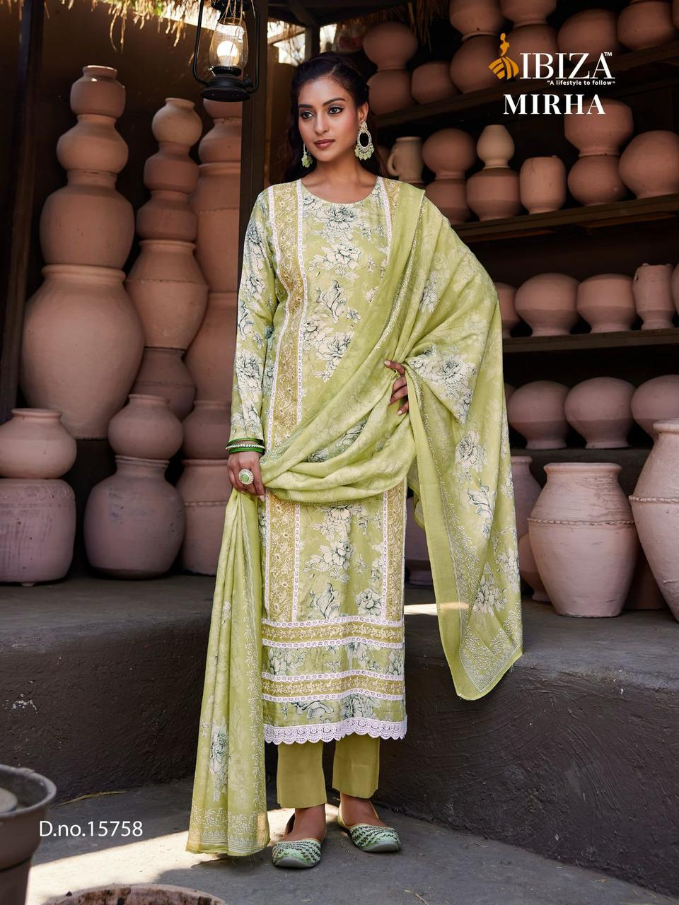 Mirha Ibiza Muslin Pant Style Suits Exporter Gujarat