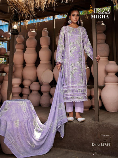 Mirha Ibiza Muslin Pant Style Suits Exporter Gujarat