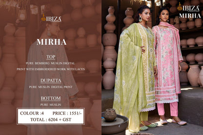 Mirha Ibiza Muslin Pant Style Suits Exporter Gujarat