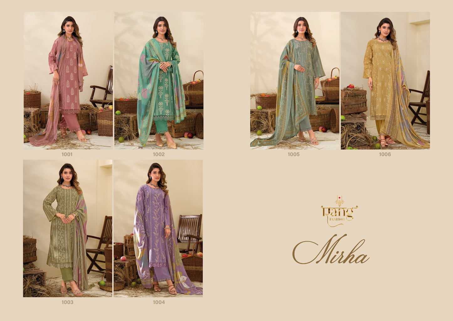 Mirha Rang Fashion Swiss Lawn Pant Style Suits Supplier Gujarat