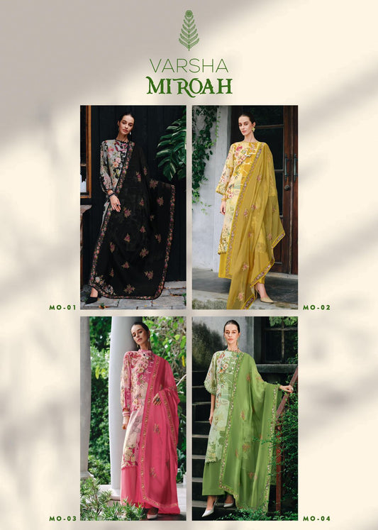 Miroah Varsha Fashions Cotton Pant Style Suits Supplier Gujarat