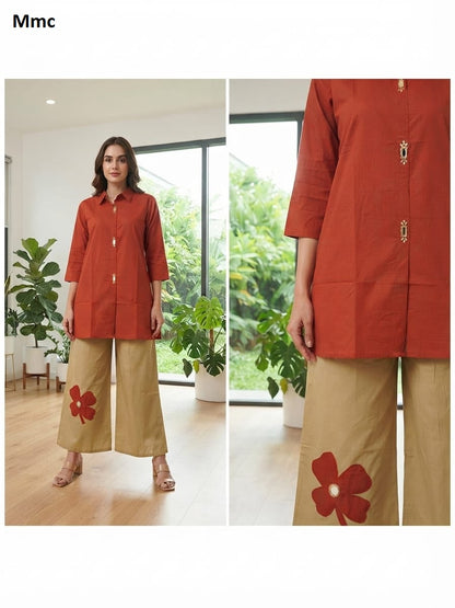 Mirror Bloom Mmc Dhabu Cotton Co Ord Set Manufacturer