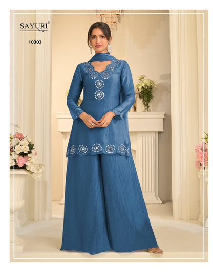 Mirror Collection 10303 Sayuri Tora Silk Pakistani Readymade Suits Manufacturer Gujarat